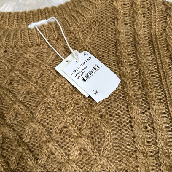 Nwt oversized Cali Be Women's Cable Knit Sweater - Brown - Picture 12 of 13
